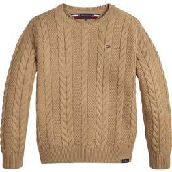 Tommy Hilfiger Essential Cable Knit Jumper - Classic Khaki (KB0KB07827)