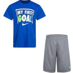 Nike Little Kid's My First Short Set - Smoke Grey