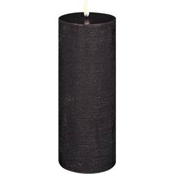 Uyuni bloklys Ø7,8x20,3 - Sort/Forest Black LED Candle
