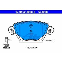 ATE 13.0460-3988.2 bromsbeläggsats, skivbroms