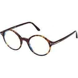 Tom Ford FT5834-B Azules-Light Block 052 Recetadas para Hombre Careyshell