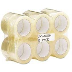 Universal Pack of 12, 48mm 100m Rolls Clear Box Protection Tape