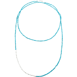 Monica Vinader Mini Nugget Long Necklace - Silver/Turquoise