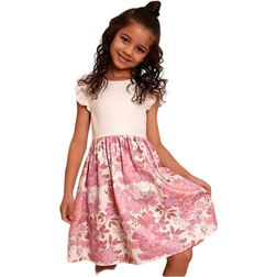 Chi Chi London Ruffle Floral Print Midi Dress - Pink (91045YGPI)