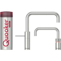 Quooker Nordic Square Twintaps Inkl PRO3-B (Q210550402+Q210480402+Q111290202) Rustfritt stål