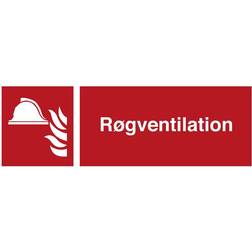 Brandskilt Røgventilation A4 105