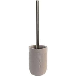 Dkd Home Decor Escobilla Para El Baño 10 x 10 x 37 cm Gris Cemento Acero Inoxidable