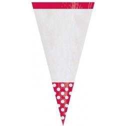 Amscan party bags polka dot 24,7 cm 10 pcs red