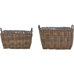 Beliani Set of 2 Plant Baskets Planter Pots Lining