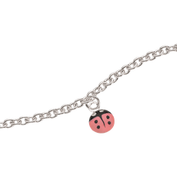 Scrouples Ladybug Bracelet - Silver/Pink/Black