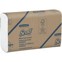 Multi Håndklædeark Scott Interfold 1-lag 20x24 Hvid,16 pk stk/krt