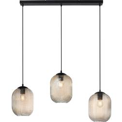 Paul Neuhaus Shitake Amber/Black Pendant Lamp 86cm