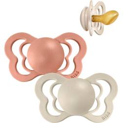 Bibs Couture Nappar 2-pack Naturgummi Vanilla/Peach 6-18 mån Nappar