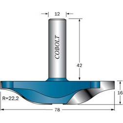 Cobolt 325-078B Frisfräs R=22,2, D=78, L=16, S=12