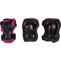 Rollerblade SKATE GEAR JUNIOR 3 PACK nero rosa