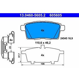 ATE 13.0460-5605.2 bromsbeläggsats, skivbroms