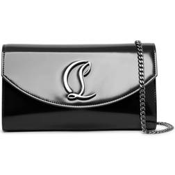 Christian Louboutin Loubi54 black wallet on chain