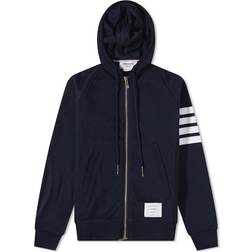 Thom Browne Classic Loopback 4 Bar Full Zip Hoodie Men - Navy
