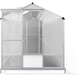 LivingAndHome Hobby Greenhouse with Vent 8x6ft Aluminum Polycarbonate