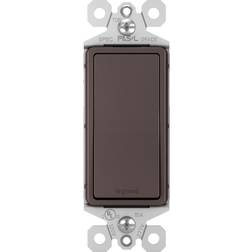 Legrand radiant 15 Amp 120 Volt Single-Pole Decorator/Rocker Light Switch, Dark Bronze