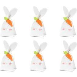 PartyDeco 6 Sacs cadeaux Lapin