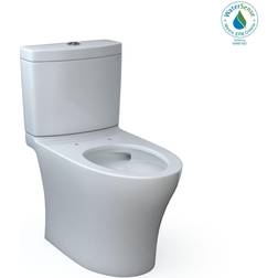 Toto CST446CEMGN#01 Aquia IV Collection Two-Piece Elongated Dual Flush 1.28 and 0.9 GPF Skirted Toilet with CEFIONTECT Cotton