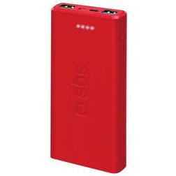 SBS powerbank 10.000 mAh rød