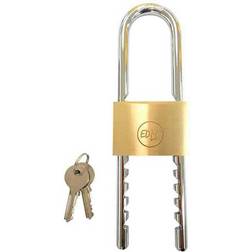 Edm Padlock Adjustable Arch 50-135 With 2 Keys Golden