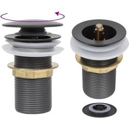 vidaXL Afvoer pop-up zonder overloop 6,4x6,4x9,1 cm grijs
