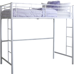 Walker Edison Twin Size Premium Metal Loft Bed 42x71"