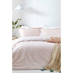 The Linen Yard Striped Dynebetræk Pink