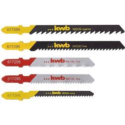 Kwb 617295 Jigsaw blade set for wood and metal 5 pc(s)