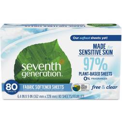 Seventh Generation Natural Fabric Softener Sheets Free & Clear