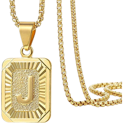 Trendsmax Initial A-Z Letter Pendant Necklace - Gold