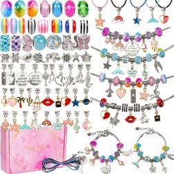 DIY Charm Bracelet Making Kit 130pcs