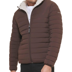 Calvin Klein Men's Hooded Down Sherpa Lined Jacket