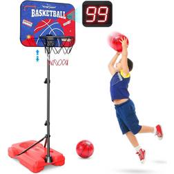 EagleStone Hoop with Electronic Scoreboard & Basletballs