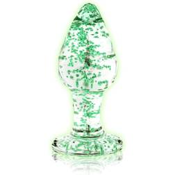 Ouch! Glow in the Dark Glass Butt Plug Small