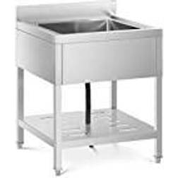 Royal Catering Fregadero Industrial 1 Cubeta 50 x 50 x 25.5 cm