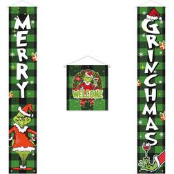 Party Decorations Christmas Porch Sign 3pcs