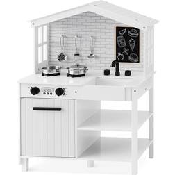 Best Choice Products Farmhouse Play Kitchen with Chalkboard