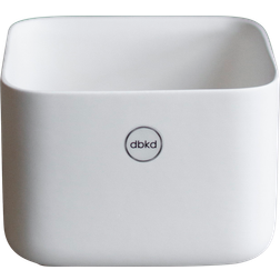 DBKD Cube Plant Låg Kruka 13 cm Matte White