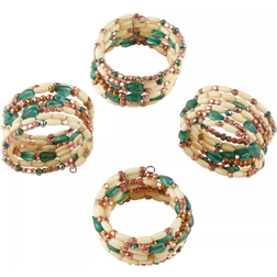 Saro Lifestyle Beaded Napkin Ring 3.8cm 4pcs