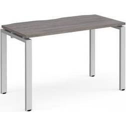Adapt Oak, Silver single desk Writing Desk