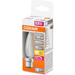 Osram LED-kertepære B22d 5W 2.700K, mat, kan dæmpes