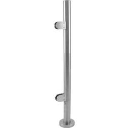 MonsterShop Brushed Metal Balustrade Stainless Steel End Post Decking Staircase Landing
