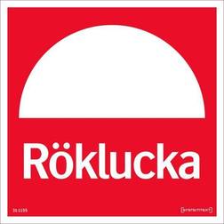 Systemtext Skilt Brand Røglem 150 x 150 mm