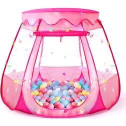 Pop Up Princess Tent with Colorful Star Lights