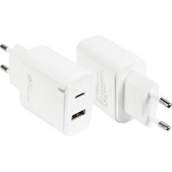 Good Connections Connection USB-Schnellladegerät 20W 2-Port USB-C/A PD weiß