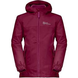 Jack Wolfskin Girl's Iceland 3 in 1 Jacket - Dark Ruby (1605265-2515)